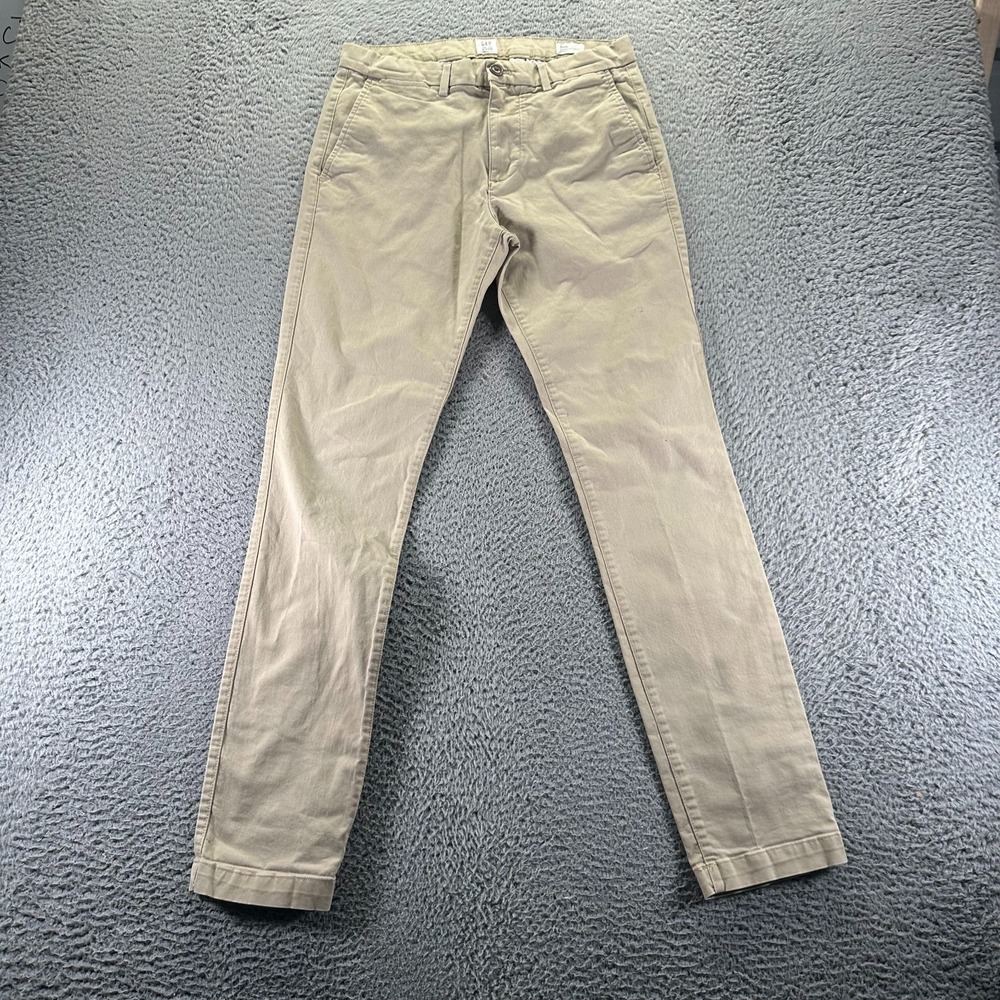 Gap Good For‎ Life Essential Pant Men 30x32 Brown Cotton Khakis Skinny Stretch